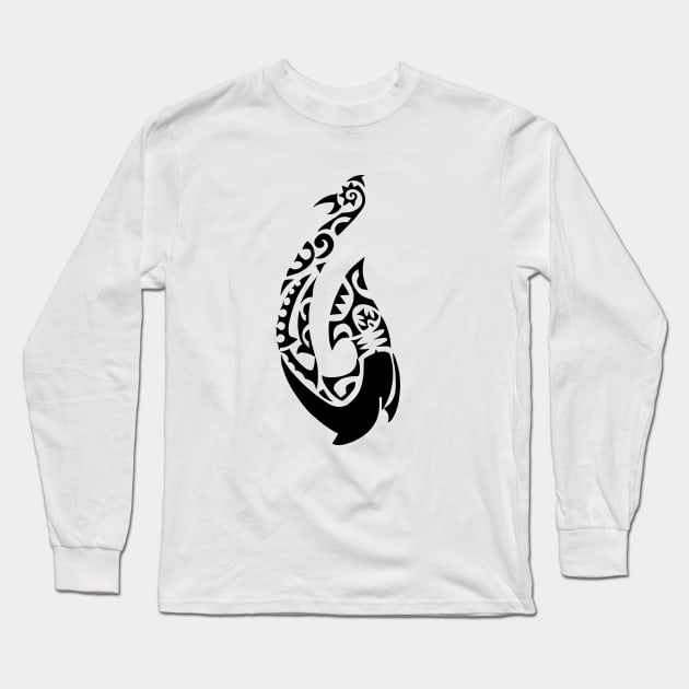 Shark tattoo Hawaii Sea Aloha Long Sleeve T-Shirt by Mai-Hime 